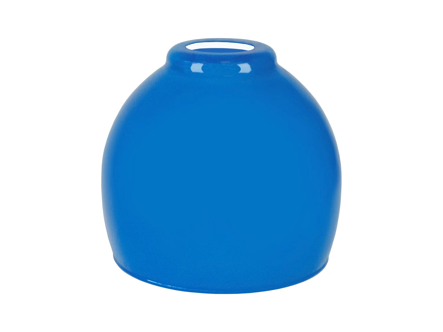 Abat-jour TOSEL ,verre,Bleu,H13xD15xP15cm