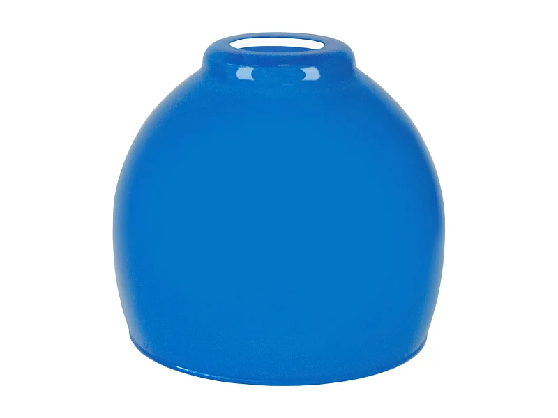Abat-jour TOSEL ,verre,Bleu,H13xD15xP15cm