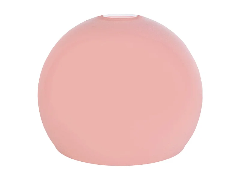Abat-jour TOSEL ,verre,Rose ,H17xD20xP20cm