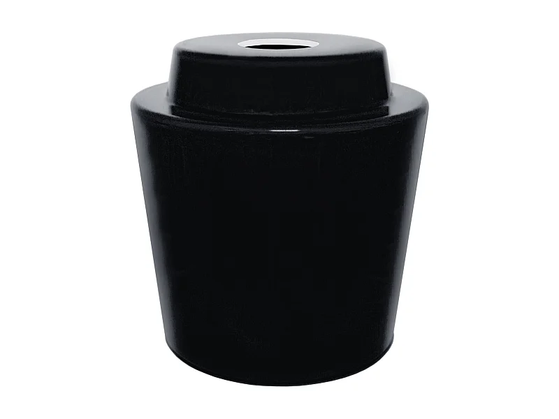 Abat-jour TOSEL ,verre,Noir ,H16xD15,7xP15,7cm