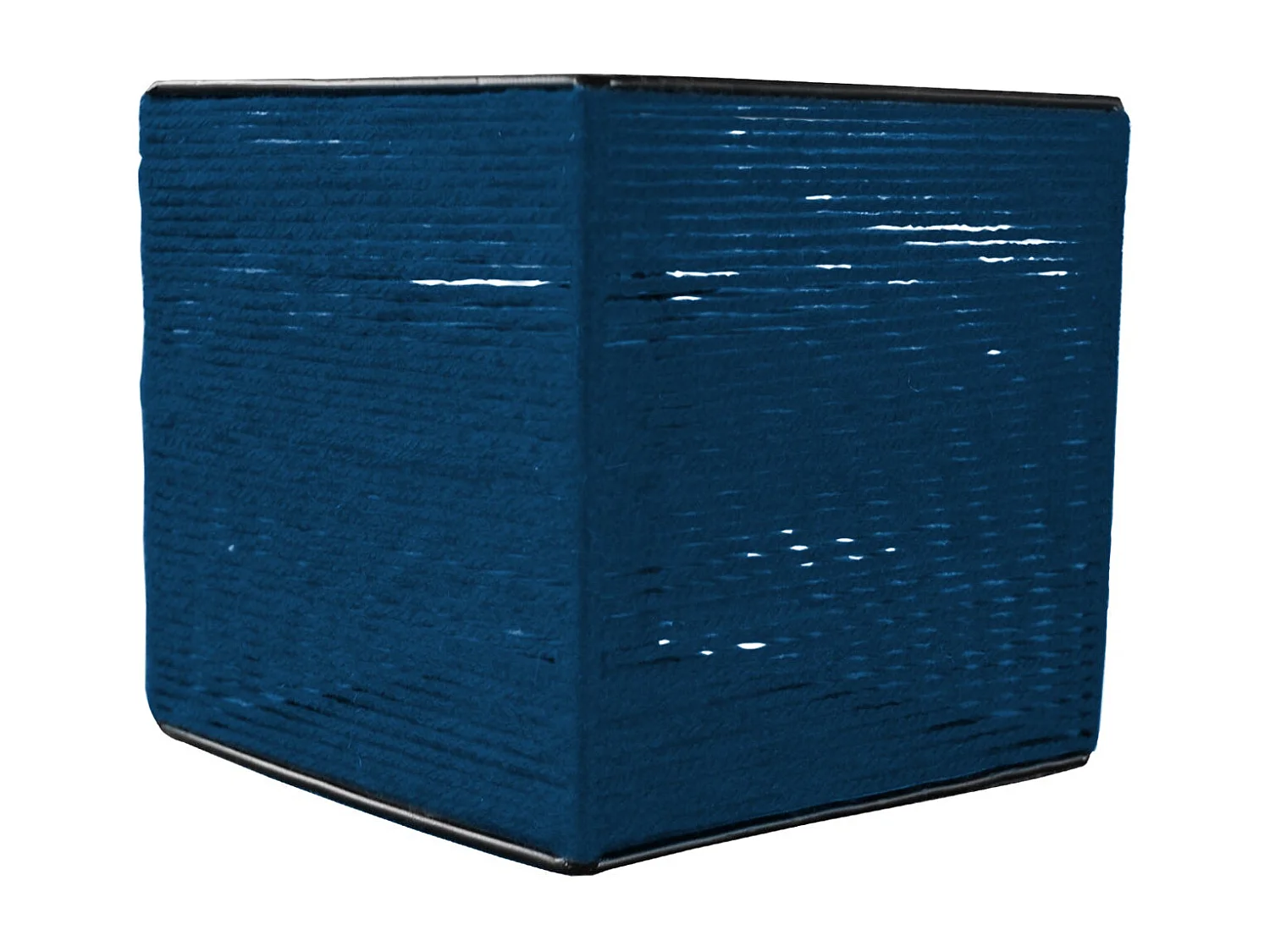 Pantalla TOSEL ,metal, fibra,Azul ,A16xD16xP16cm