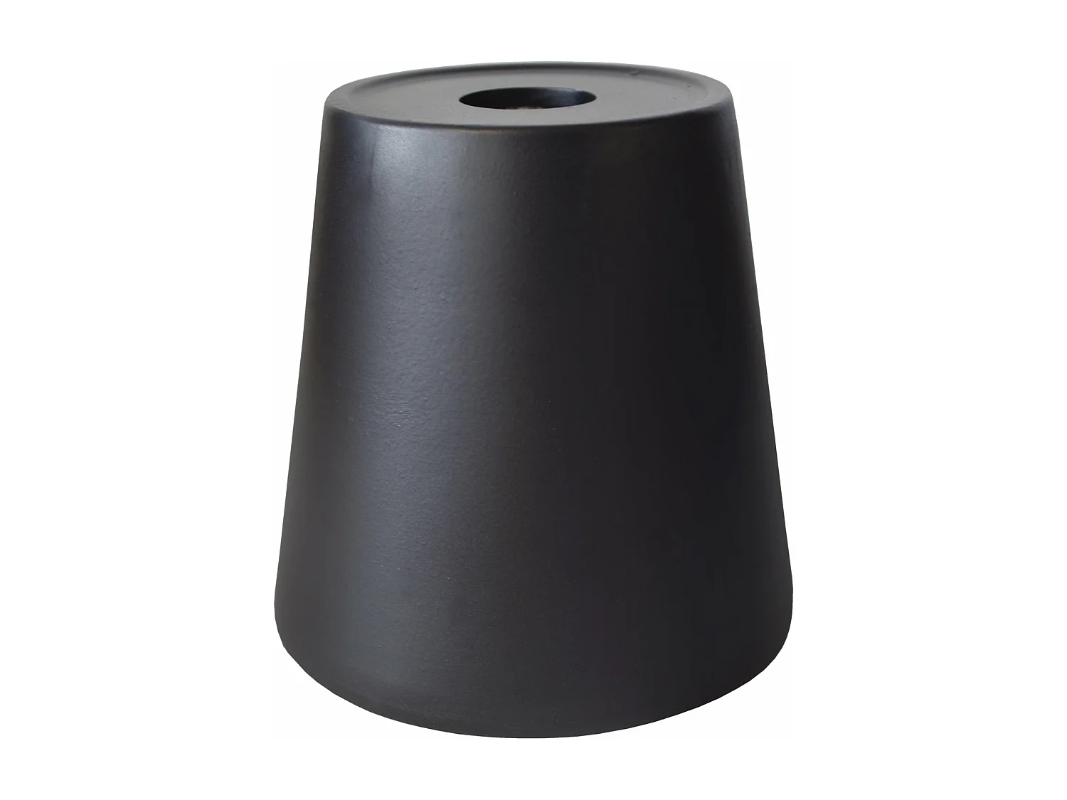 Abat-jour poterie  noir 17 cm.