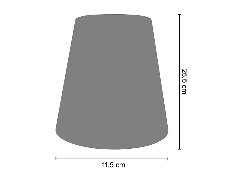Abajur TOSEL OSMANIA vidro cônico claro D20 x H25  cm