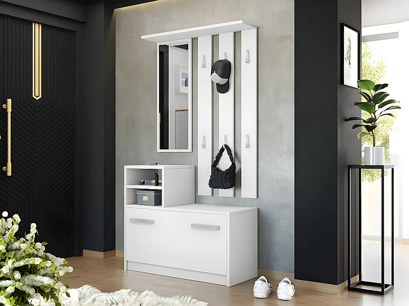 Conjunto para corredor Mandeville 100, Espelho, Montado nas parede