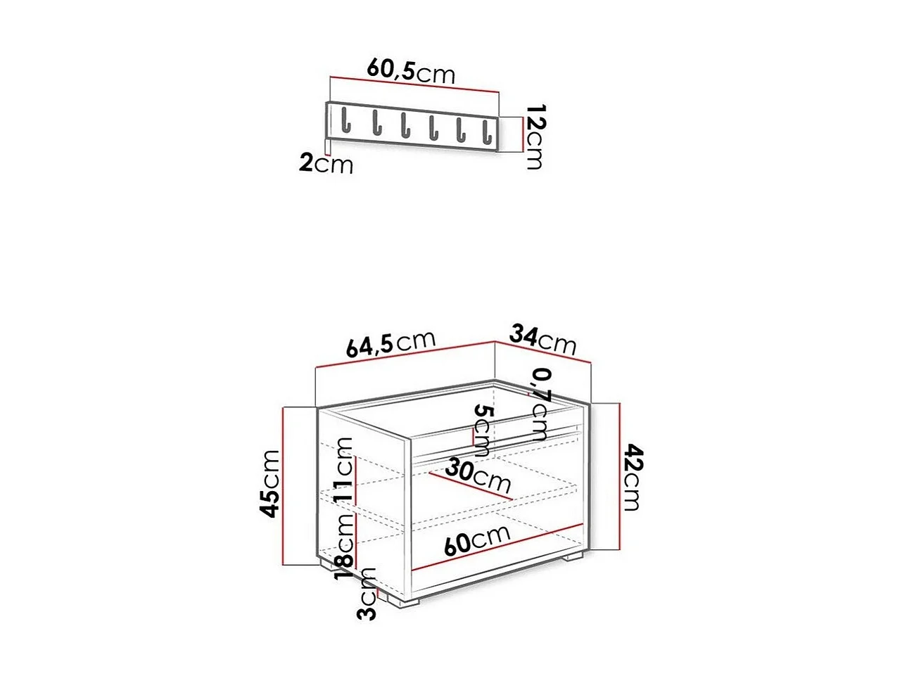 Conjunto para corredor Comfivo 394, Placa de aglomerado laminado