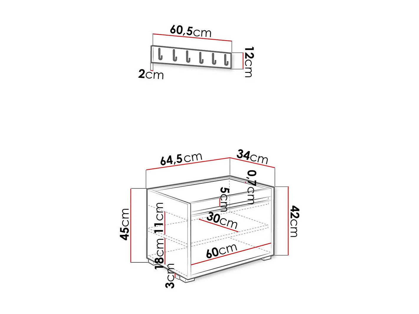 Conjunto para corredor Comfivo 387, Placa de aglomerado laminado