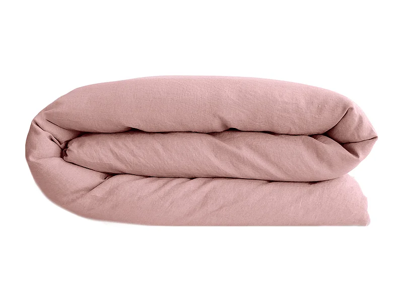 Housse de couette lin et coton 240x220 cm collection OPERA rose