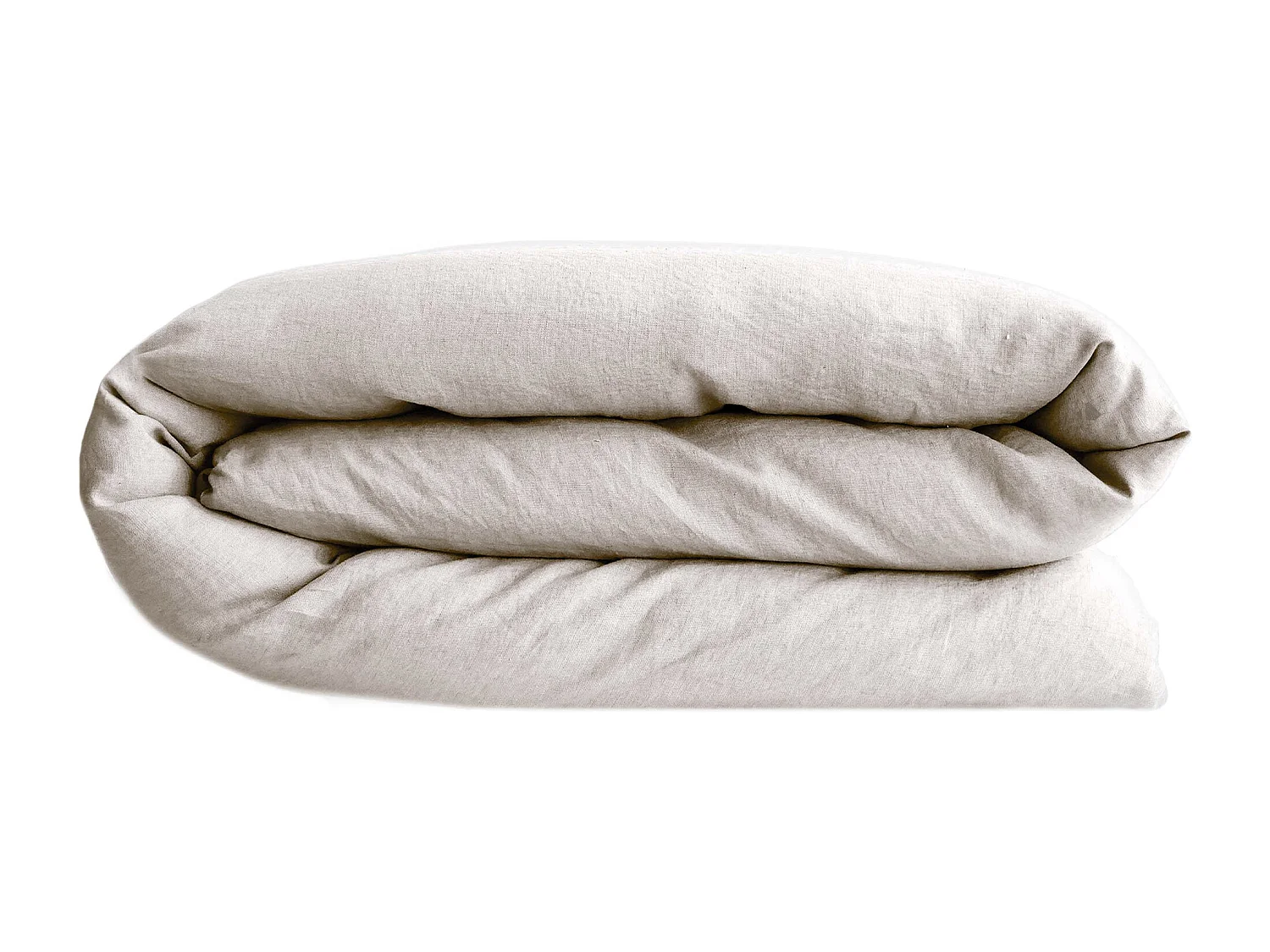 Housse de couette 200x200 cm pur coton lavé PALACE beige naturel