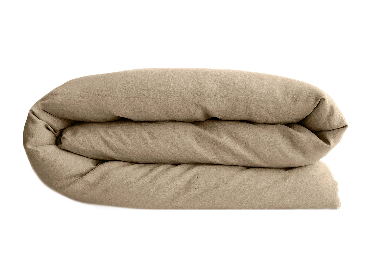 Housse de couette lin et coton 280x240 cm collection OPERA marron camel