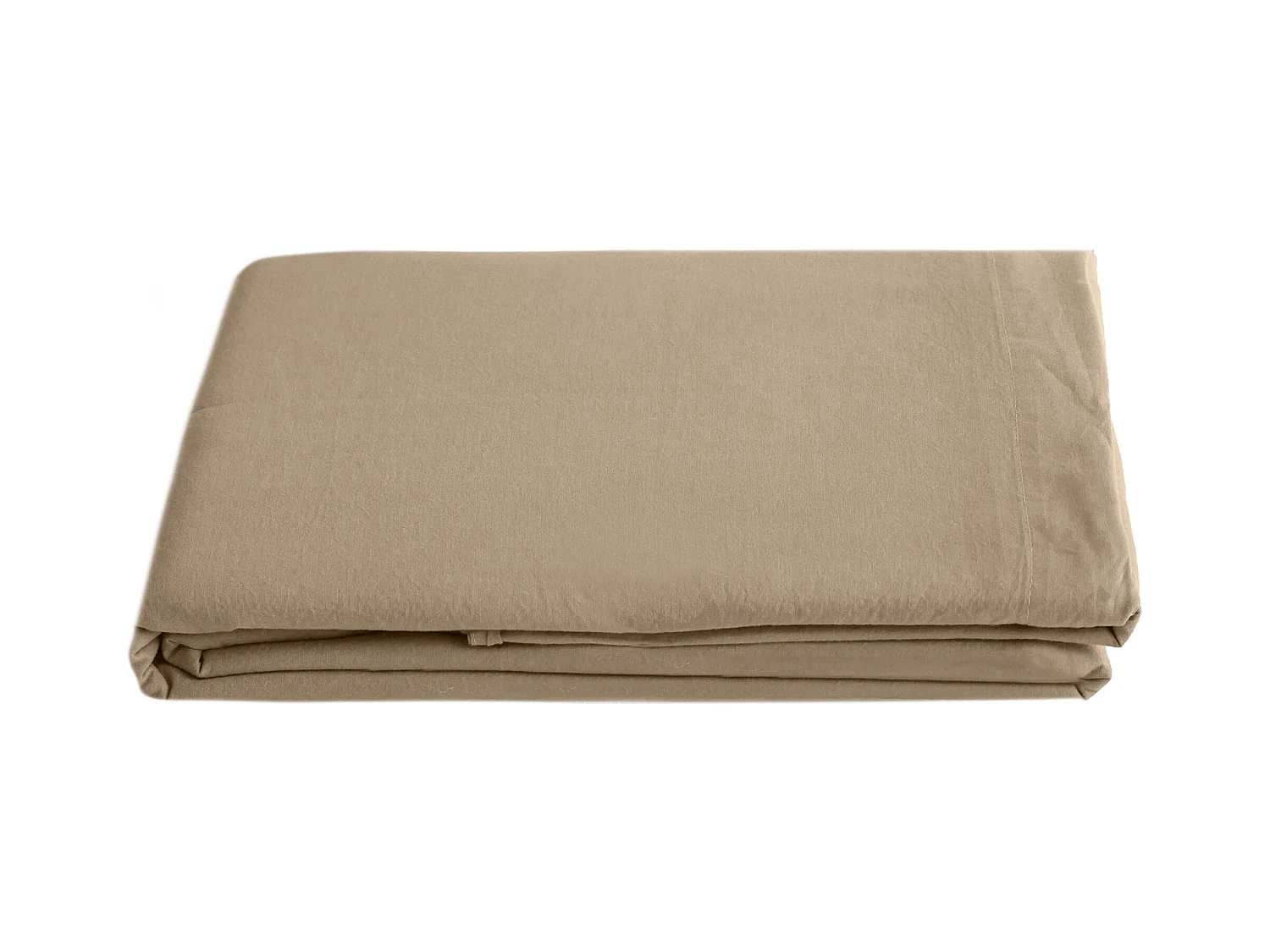 Drap plat lin et coton 270x300 cm collection OPERA marron camel