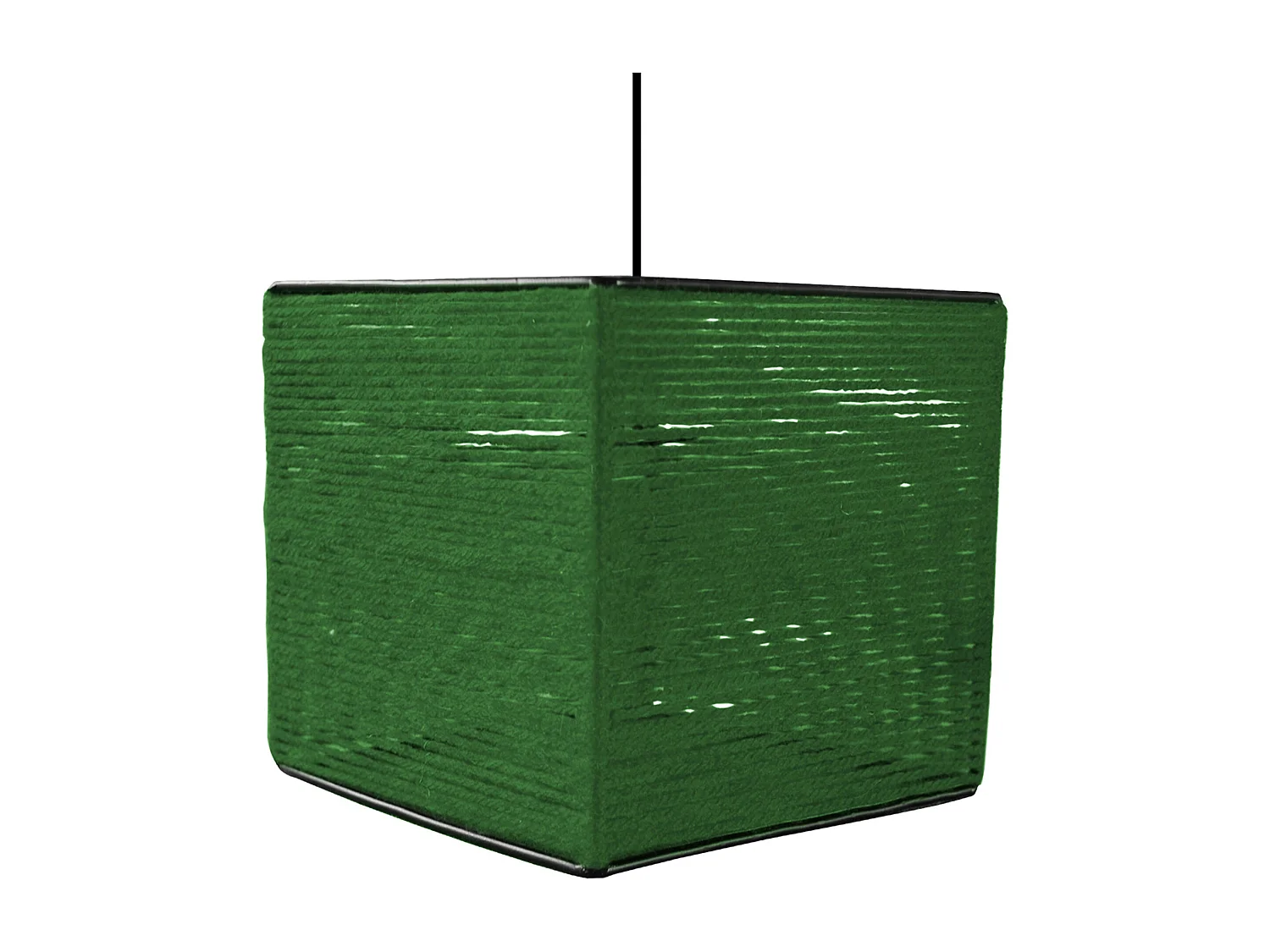 Suspensão TOSEL  OSCAR CARRÉ 25 cordão de algodão quadrado vermelho D16 x  H90  cm