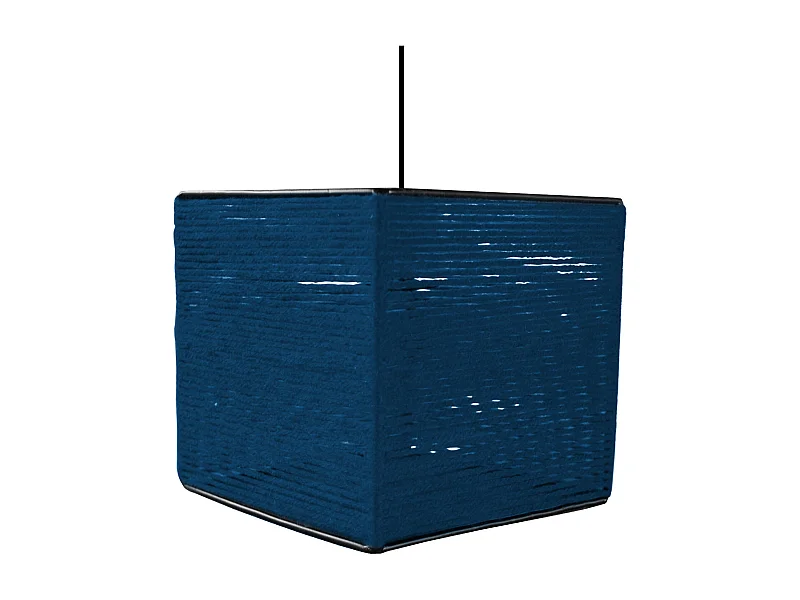 Suspension TOSEL ,fibre ,Bleu,H90xD 20x P 20cm