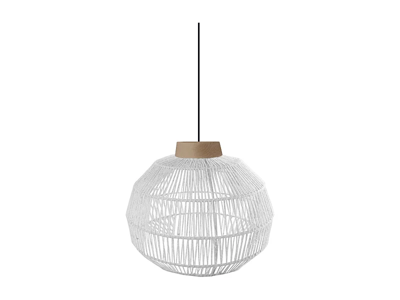 Suspensão TOSEL  EVERTON 32 fio de juta globo natural D32 x  H90  cm