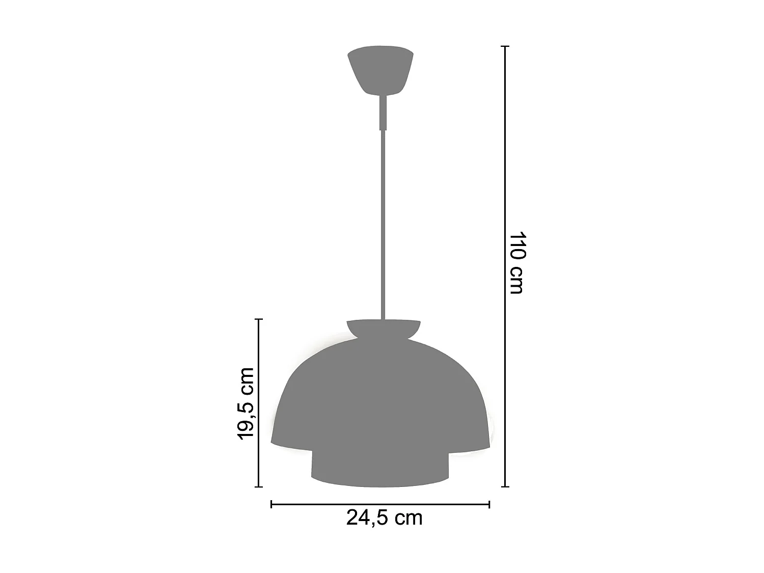 Suspensión  TOSEL ,metal,beige,A110xD24xP24cm