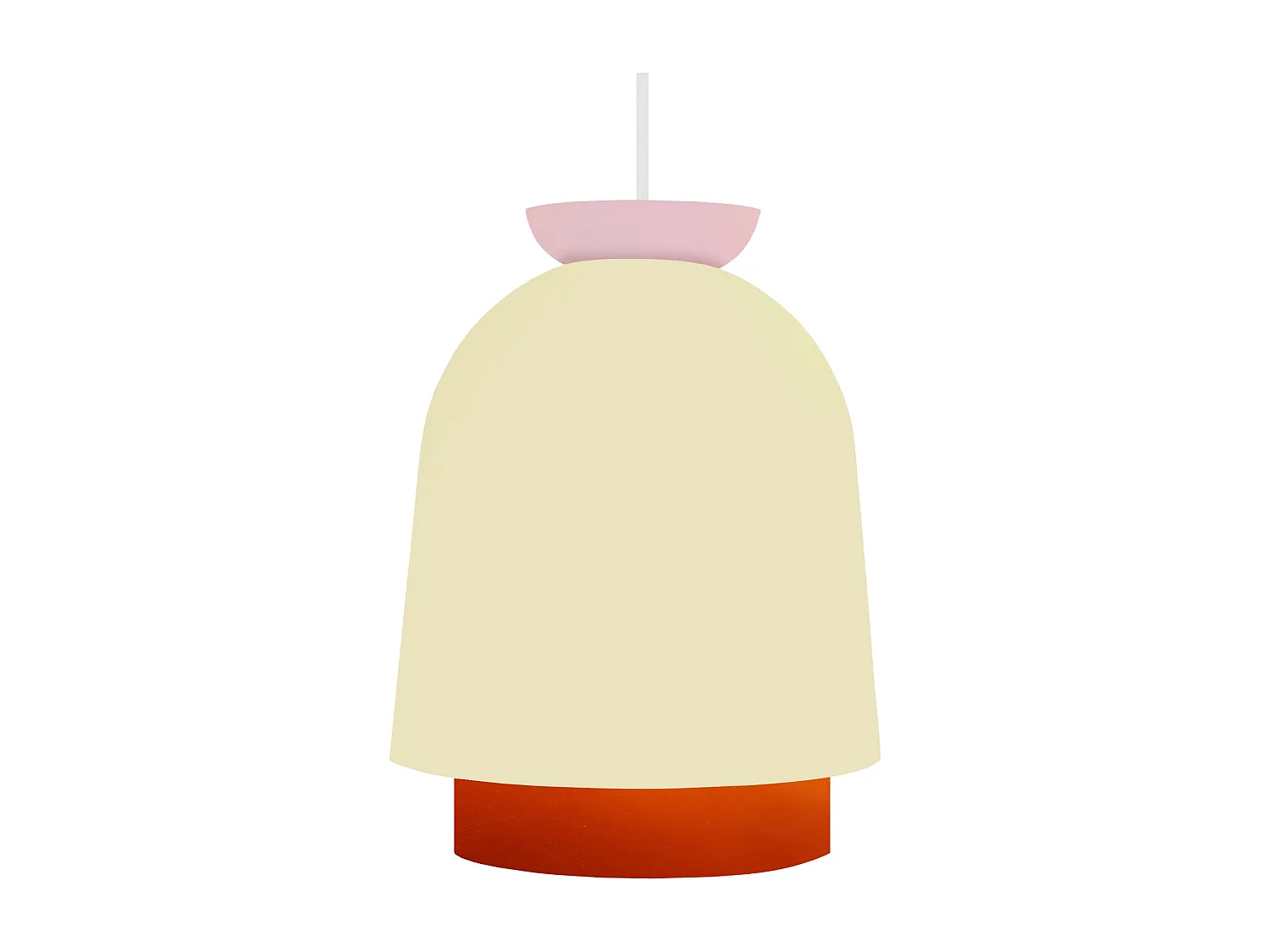 Suspensão TOSEL  BRITA metal cúpula rosa D18 x  H110  cm