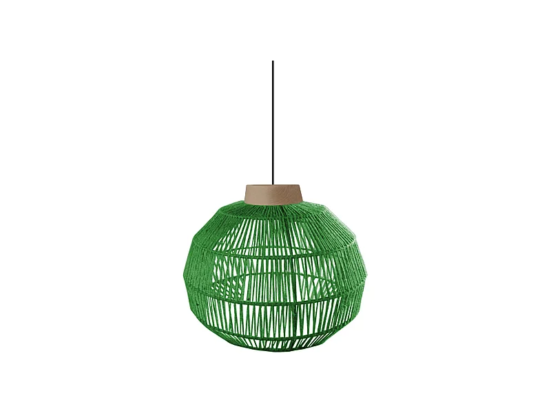 Suspensão TOSEL  EVERTON 40 cordão de algodão Sino vermelho D25 x  H90  cm