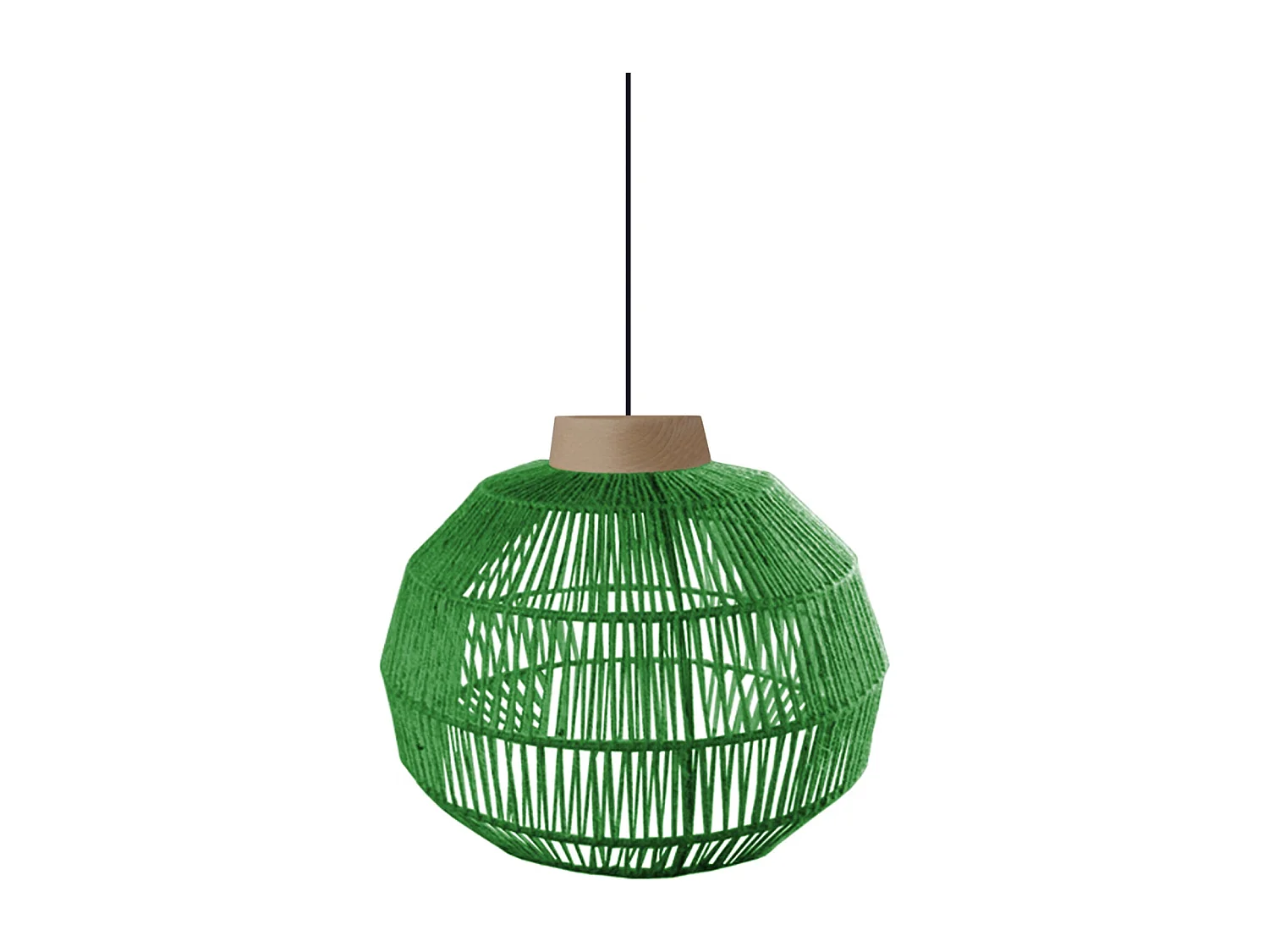 Suspensão TOSEL  EVERTON 40 cordão de algodão Sino vermelho D25 x  H90  cm