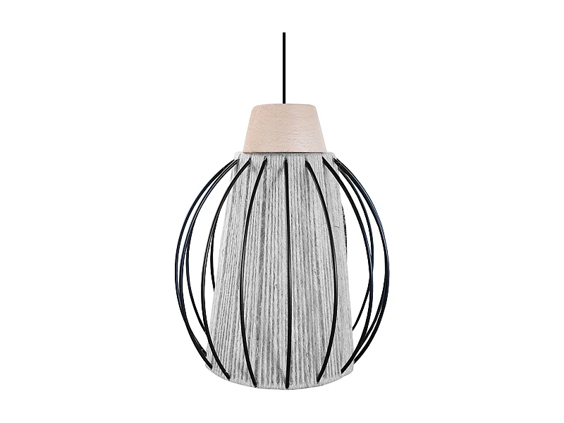 Suspension TOSEL ,métal,fibre ,Blanc  , H 90xD20xP20cm