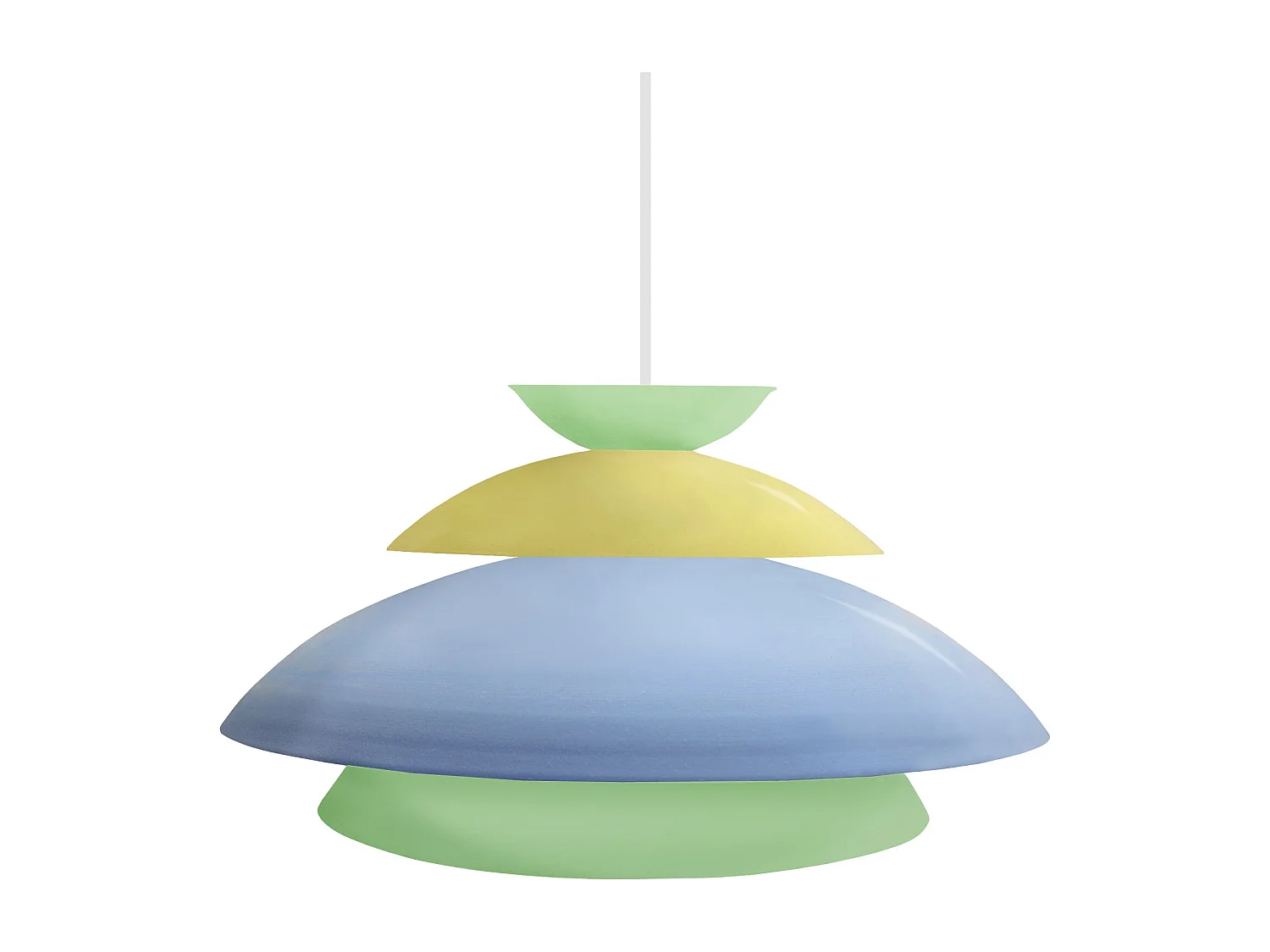 Suspensão TOSEL  FRIDA tecido quadrado marfim D30 x  H85  cm