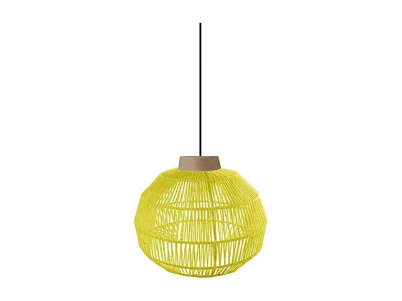 Suspensão TOSEL  EVERTON 25 cordão de algodão globo azul D32 x  H90  cm