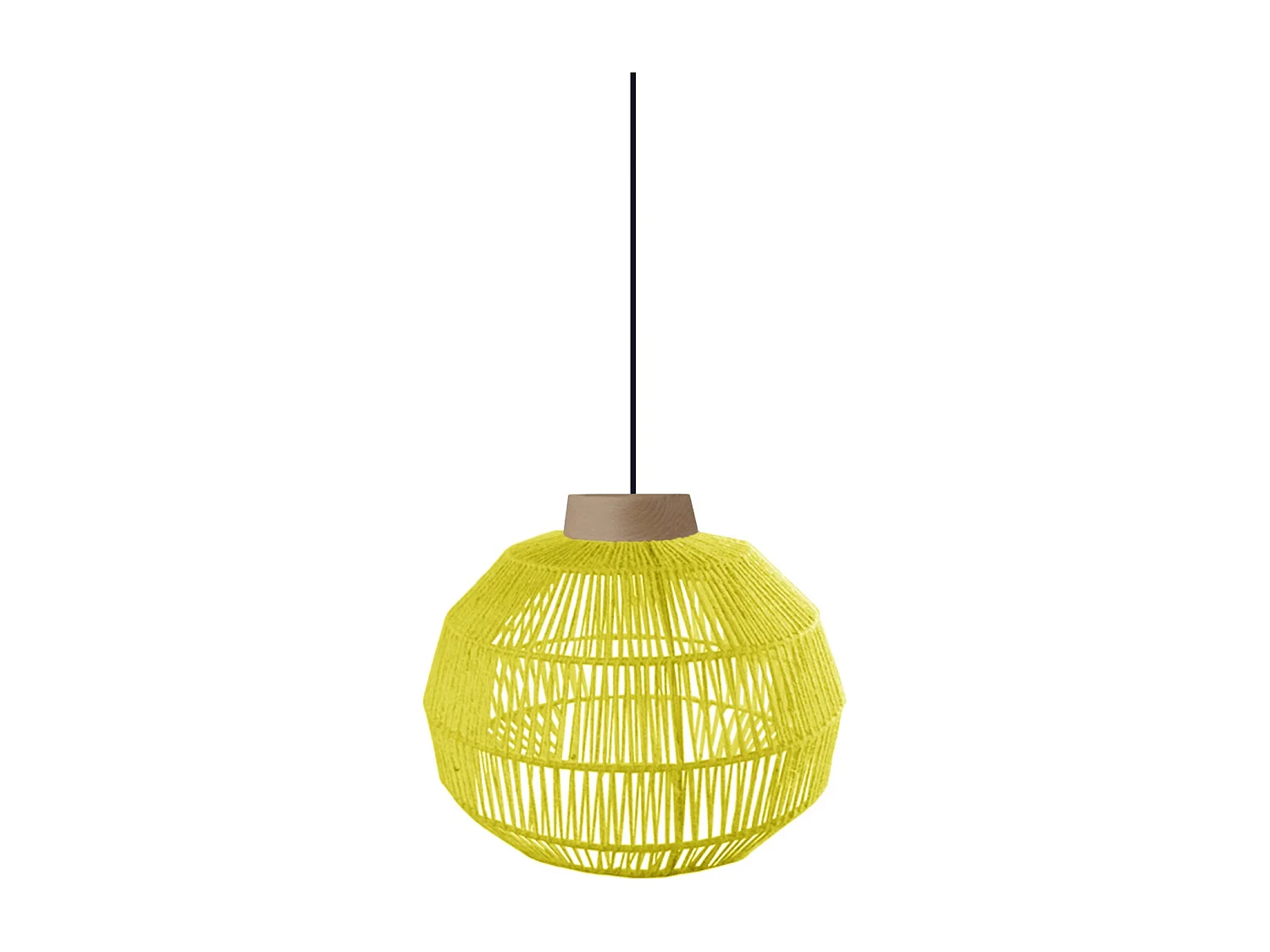 Suspensão TOSEL  EVERTON 25 cordão de algodão globo azul D32 x  H90  cm