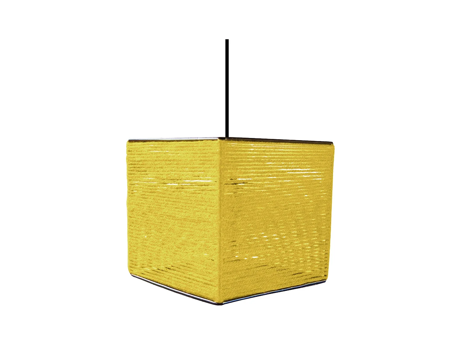 Suspension TOSEL ,fibre ,Jaune ,H90x D16xP16cm