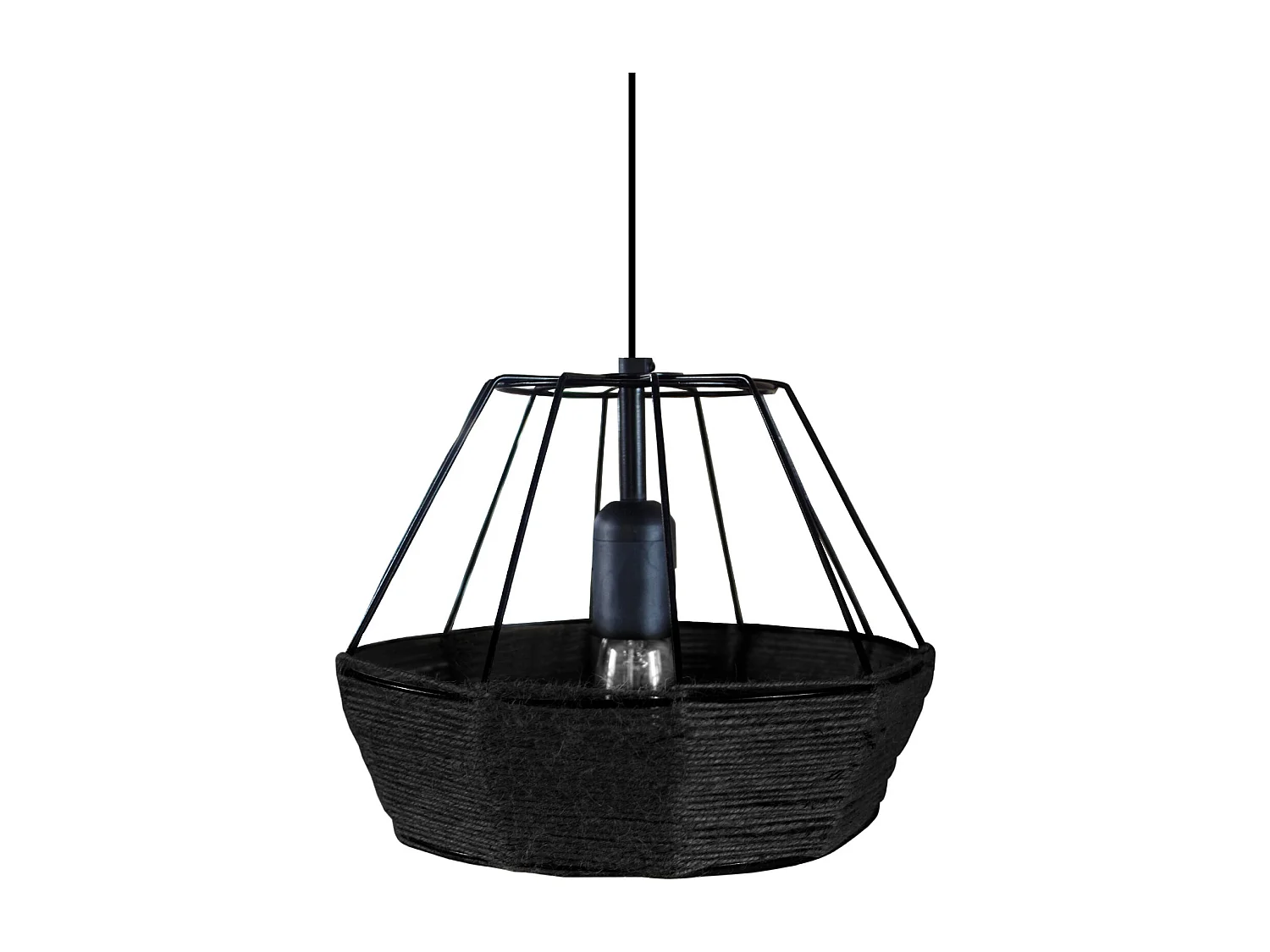 Suspensão TOSEL  EVITA metal abstrato castanho D40 x  H80  cm