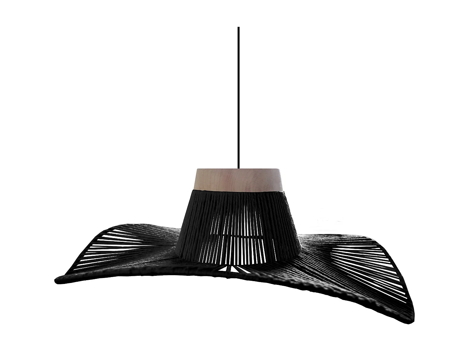 Suspensão TOSEL  LADY BELLE metal geométrico bege D50 x  H80  cm