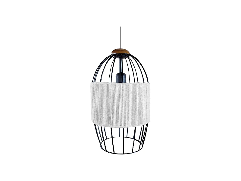 Suspensão TOSEL  NINA fio de juta globo natural D20 x  H90  cm