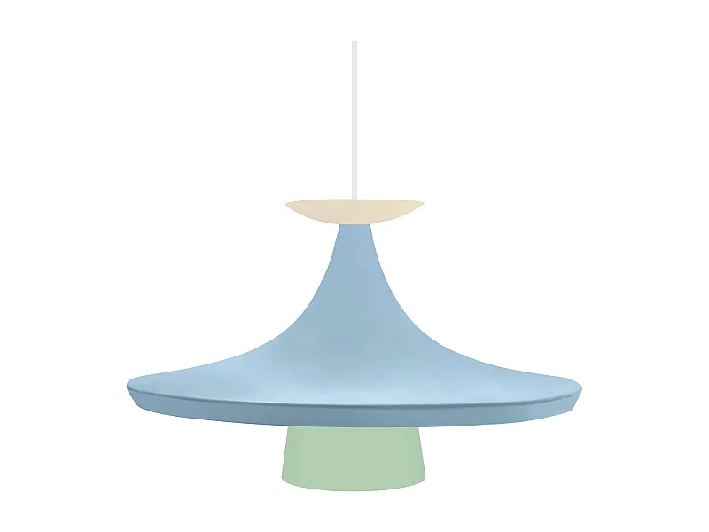 Suspensão TOSEL  INGA vidro cúpula vermelho D22 x  H74  cm