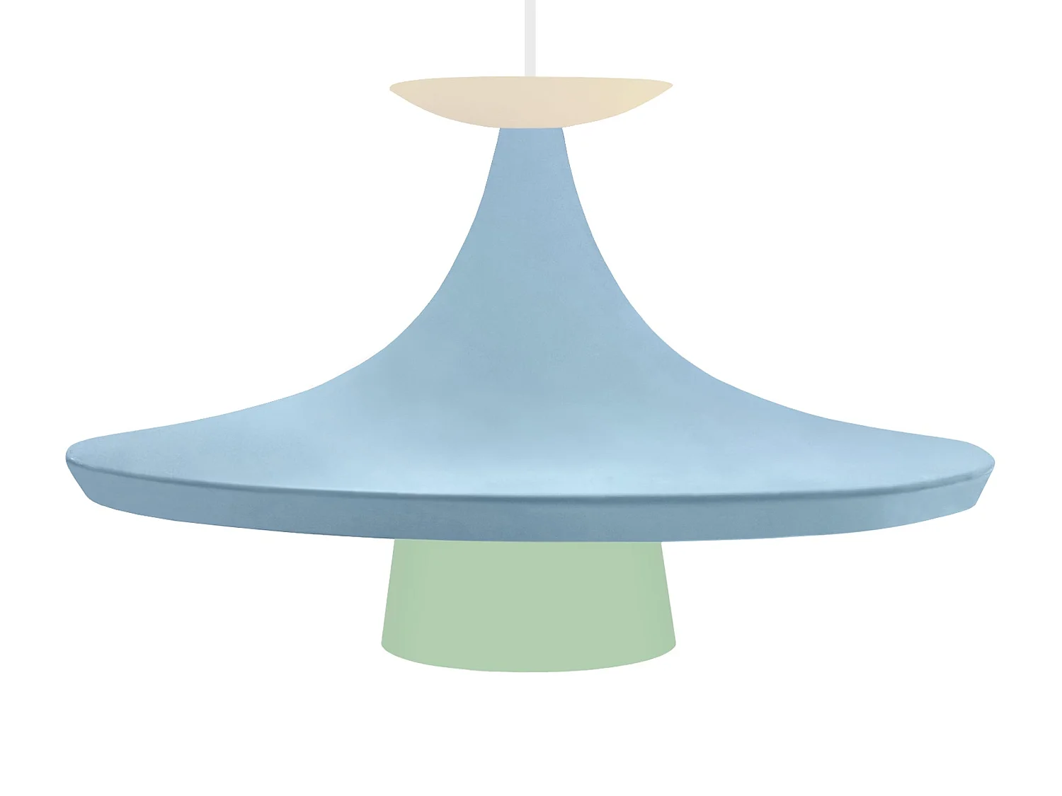 Suspensão TOSEL  INGA vidro cúpula vermelho D22 x  H74  cm