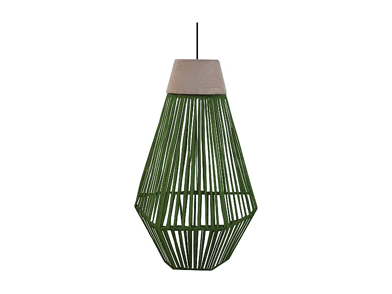 Suspensão TOSEL  PERLA vidro cúpula cetim D45 x  H74  cm