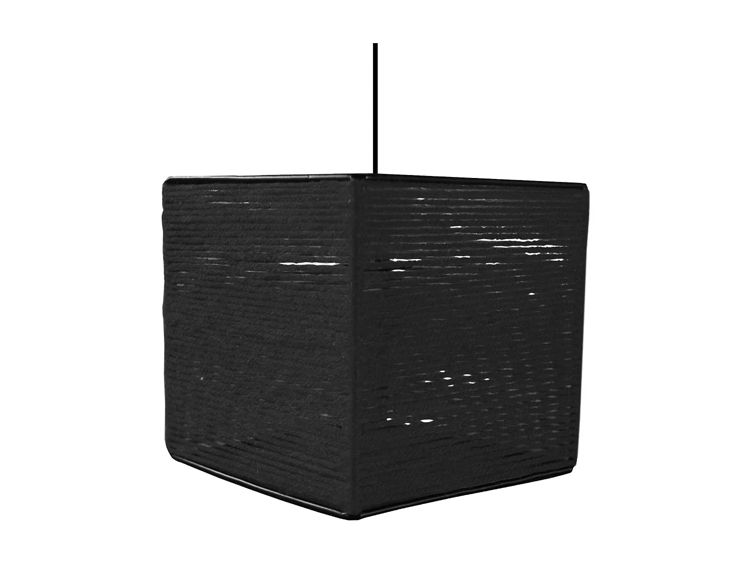 Suspension TOSEL ,fibre ,Noir , H 90xD20xP20cm