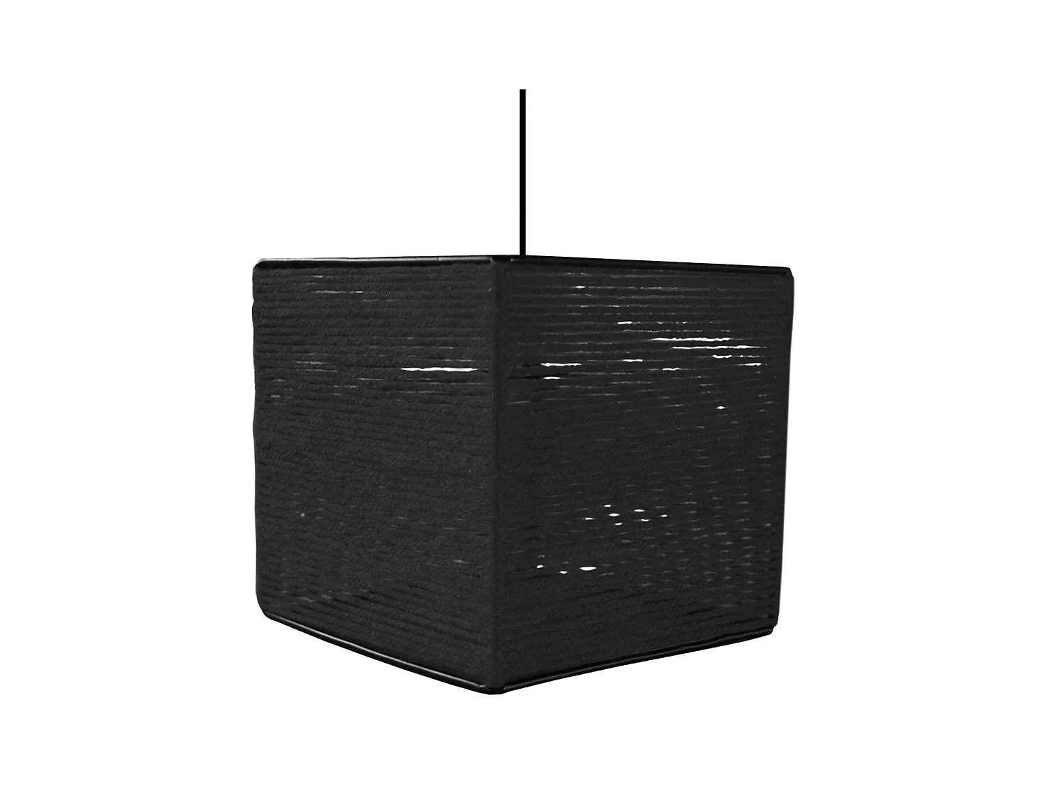 Suspension TOSEL ,fibre ,Noir , H 90xD20xP20cm