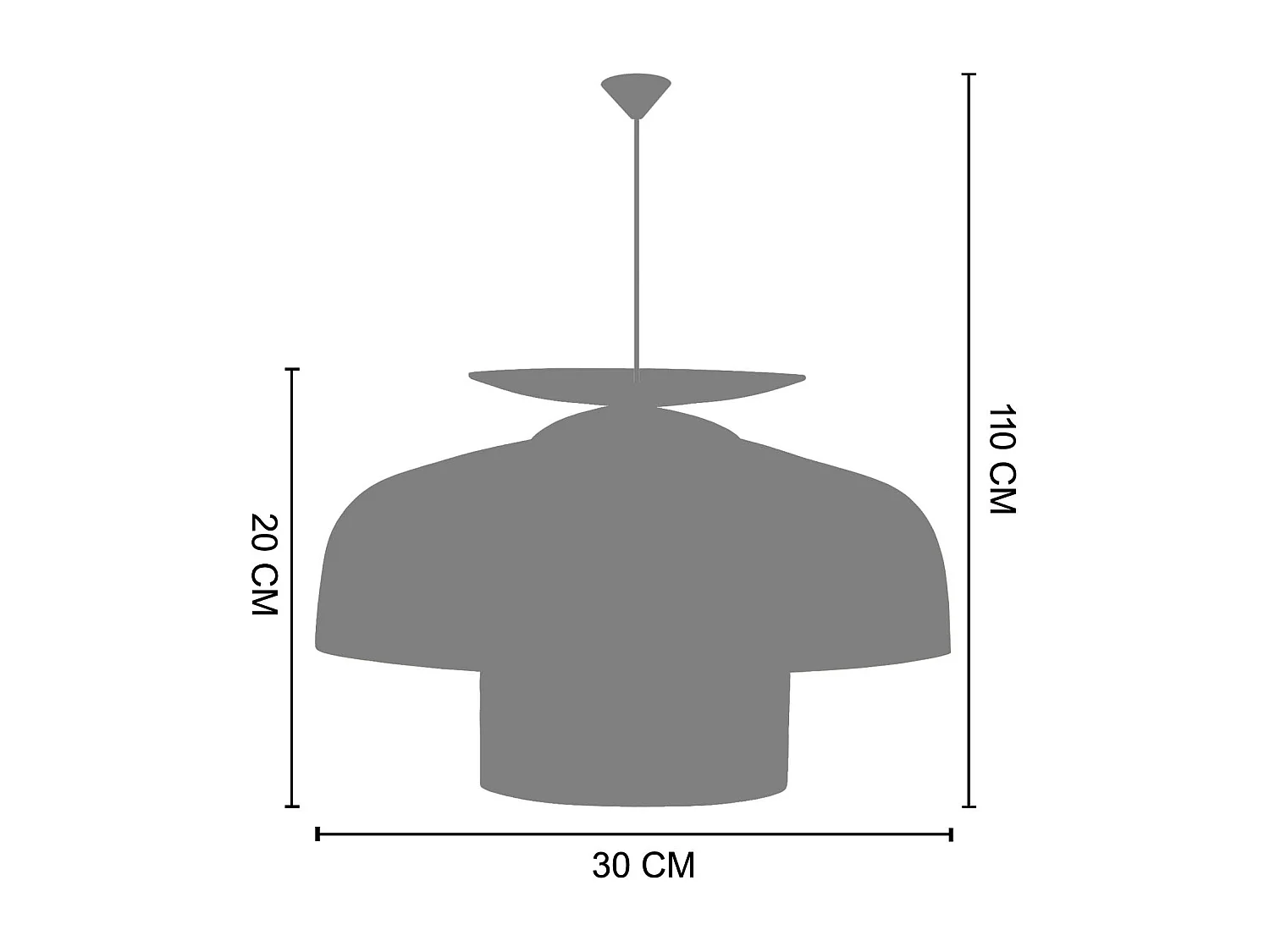 Suspension TOSEL ,métal,Bleu,H110xD30xP30 cm