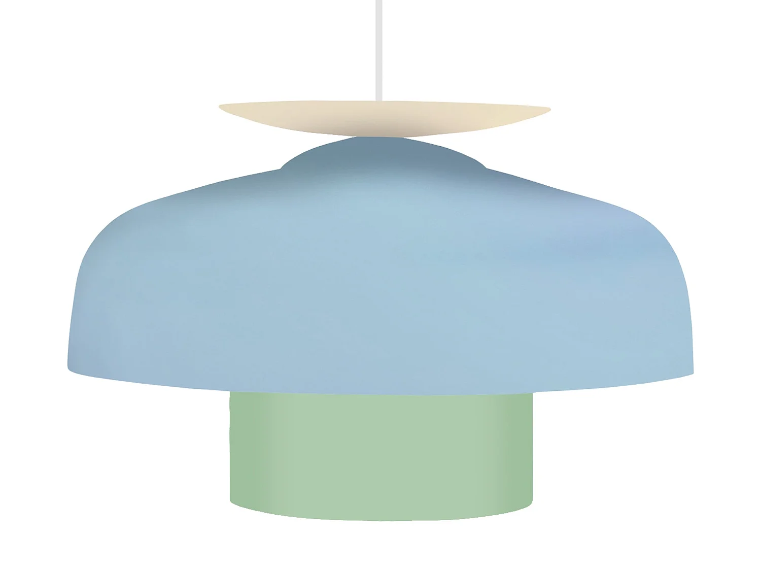 Suspensão TOSEL  CILLA metal cúpula Verde D30 x  H110  cm