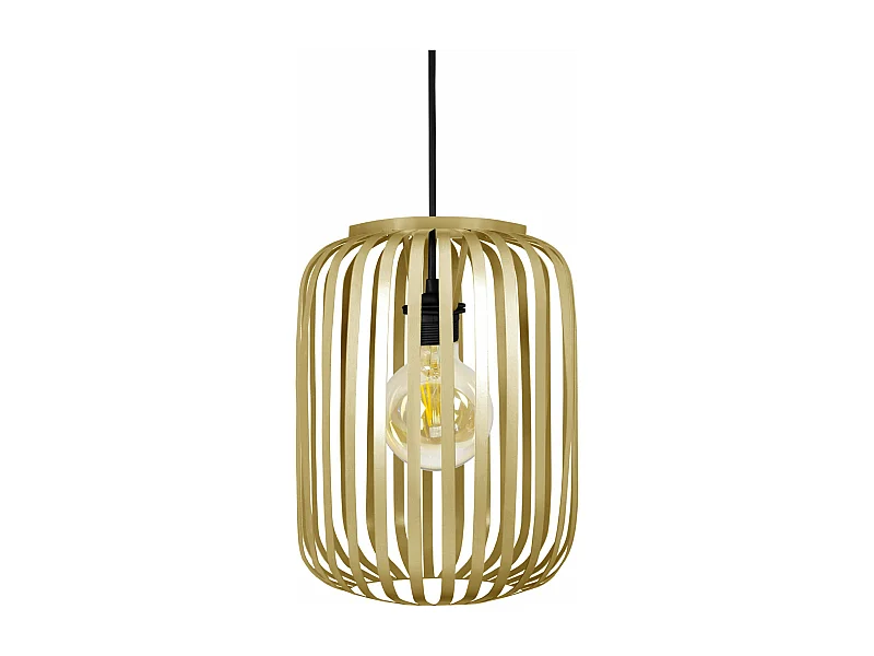 Suspension lamelles métal métal doré 80 cm.