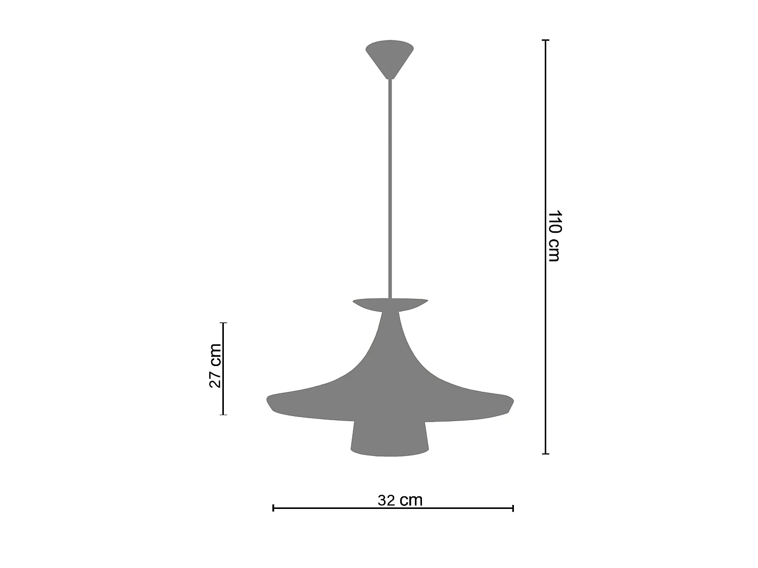 Lampadario a sospensione metallo minareto INGA rosa D'36cm