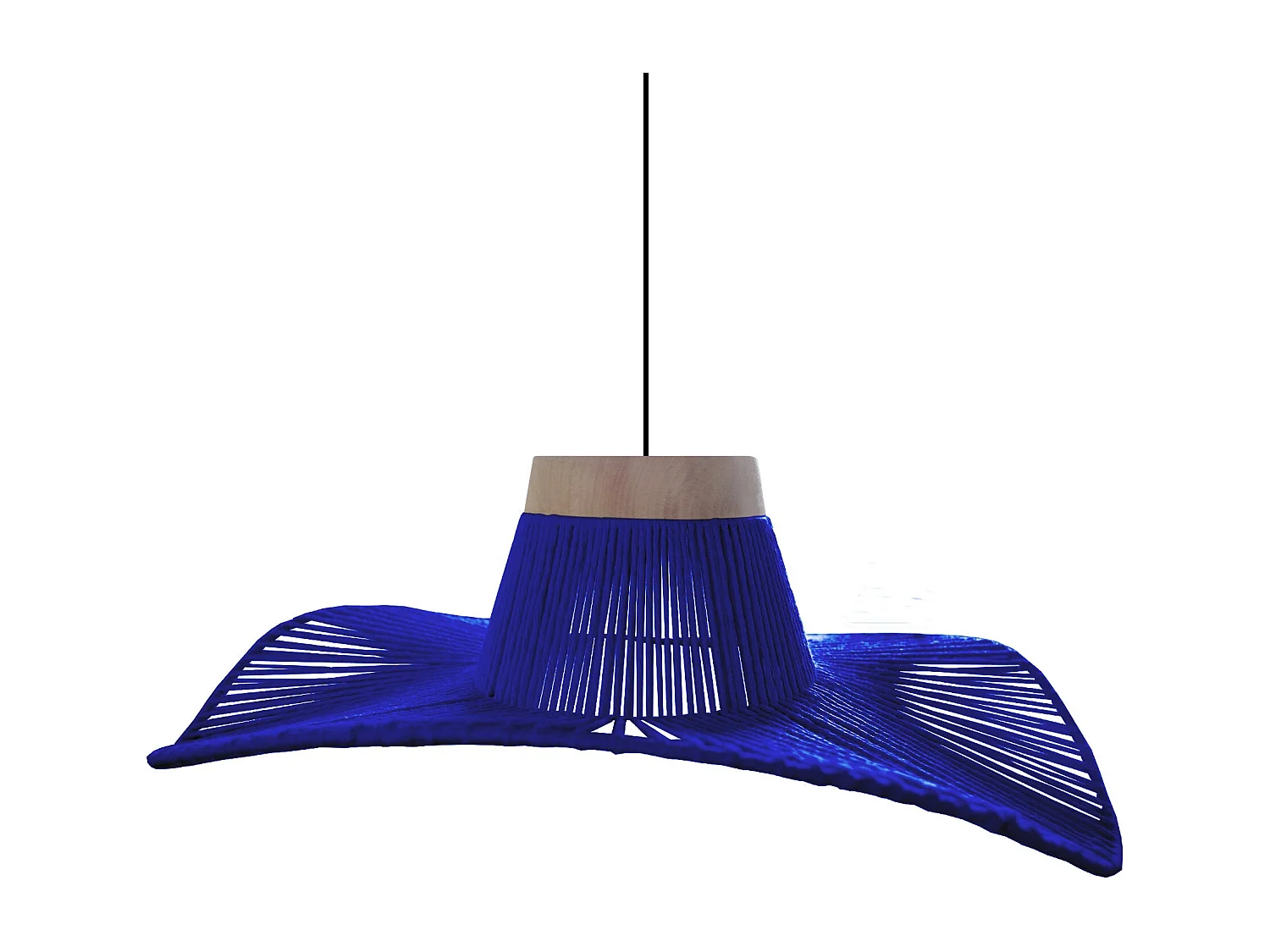 Suspensão TOSEL  LADY BELLE metal geométrico branco D50 x  H80  cm