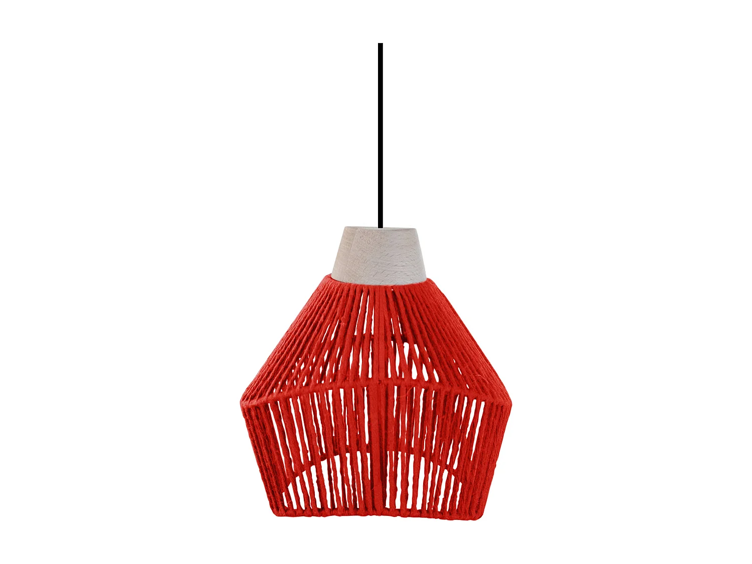 Suspensão TOSEL  DAIANA vidro cúpula âmbar D20 x  H70  cm