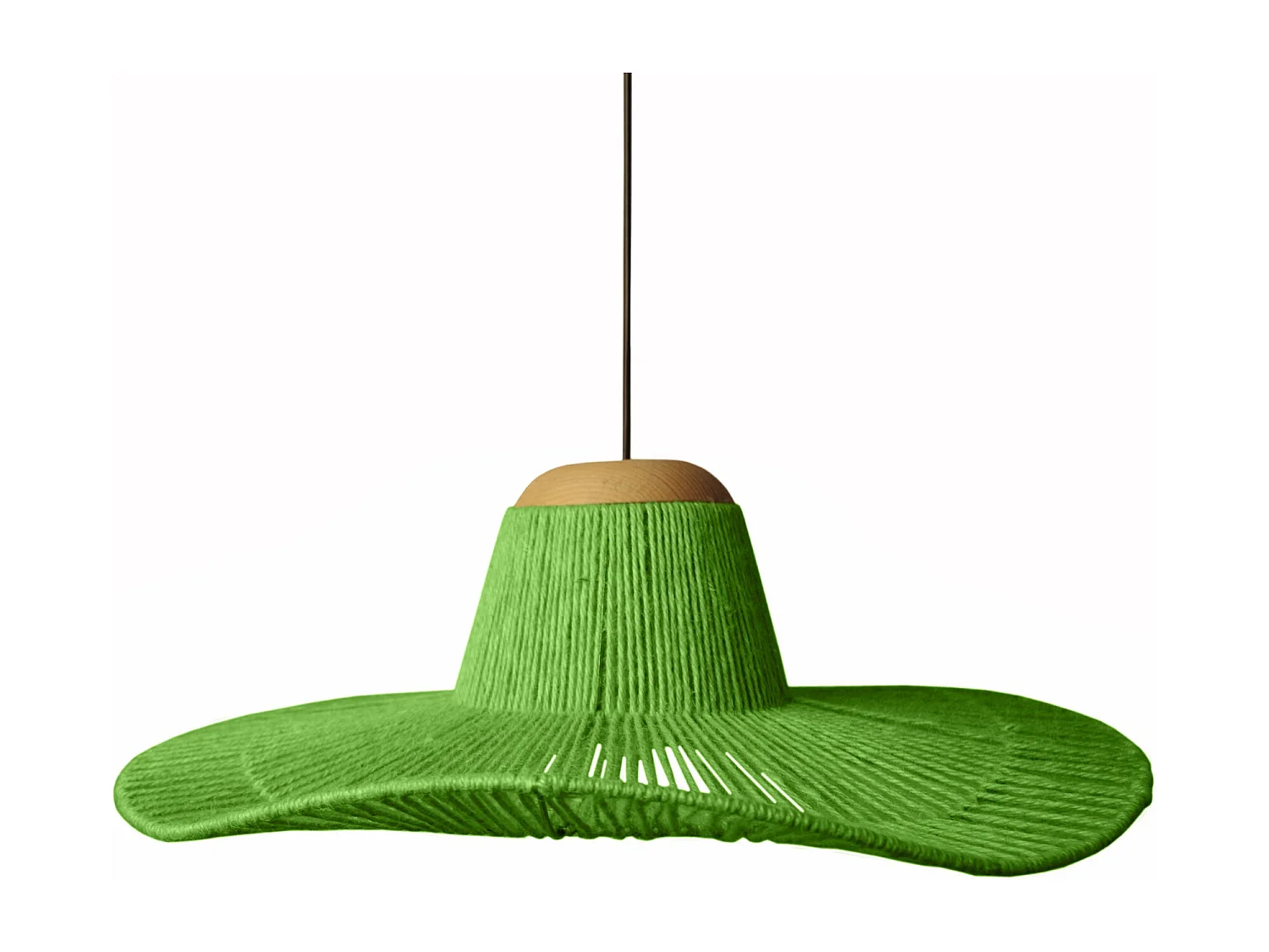 Suspensão TOSEL  LADY AGATHA cordão de algodão geométrico vermelho D50 x  H70  cm