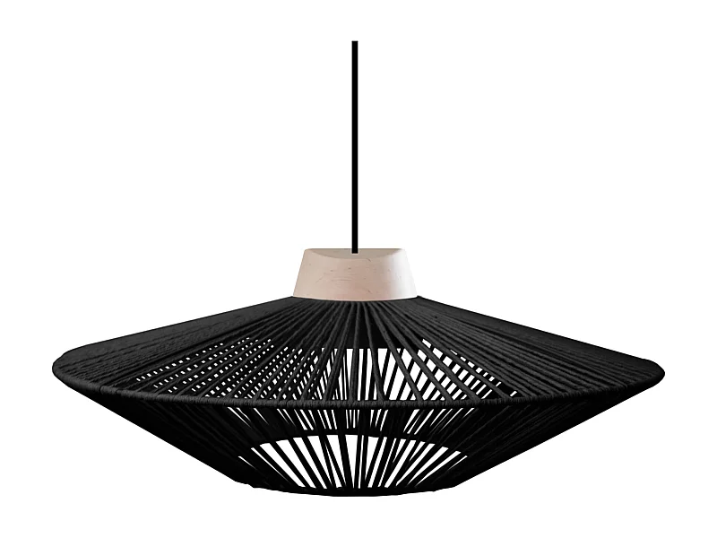 Suspension TOSEL ,métal,fibre ,Noir ,H90xD60xP60cm