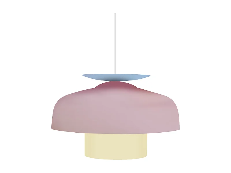 Suspensão TOSEL  CILLA metal cúpula azul D30 x  H110  cm