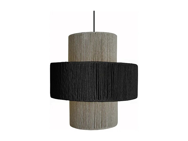 Suspensão TOSEL  LIZA 30 fio de juta cilindro natural D40 x  H90  cm