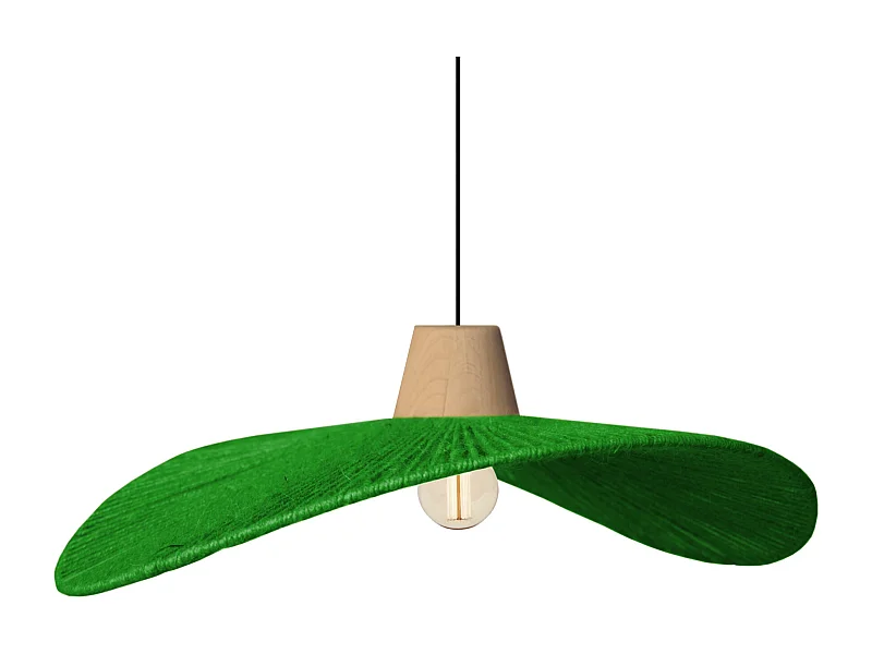 Suspensión  TOSEL ,metal, fibra,natural,A70xD 44x P 50cm