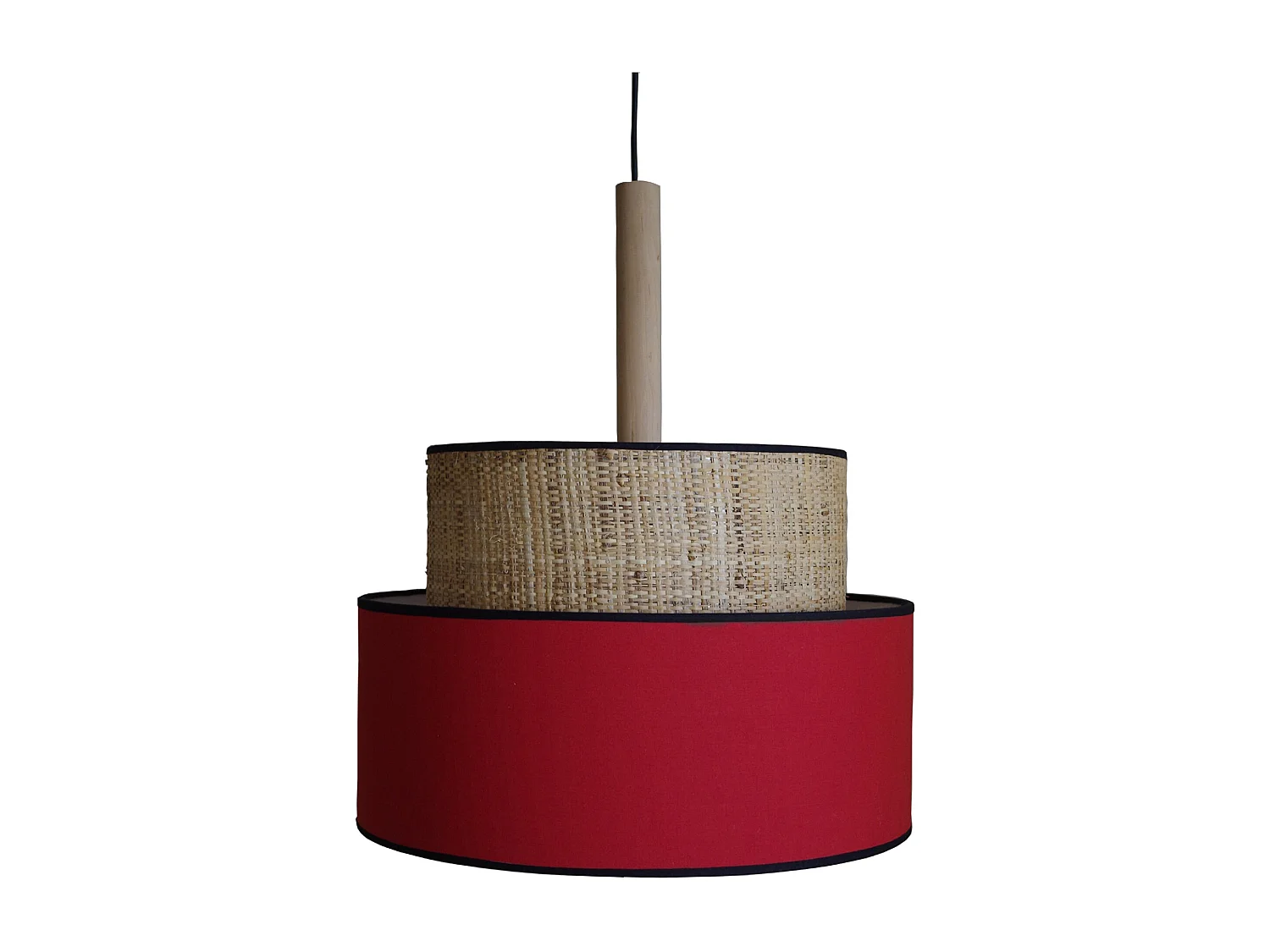 Suspensão TOSEL  LUANA 60 metal meia-lua preto D20 x  H85  cm