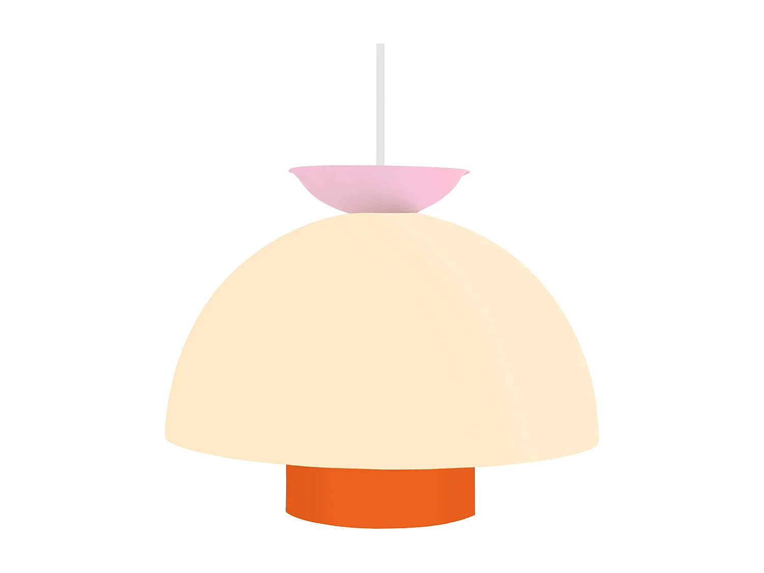 Suspensão TOSEL  ASTRID metal cúpula bege D30 x  H110  cm