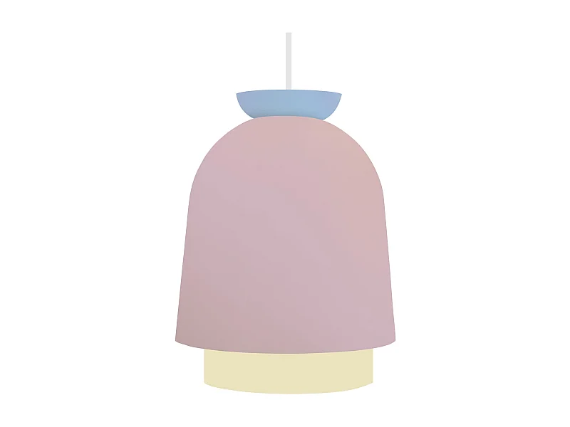 Suspensão TOSEL  BRITA metal cúpula laranja D18 x  H110  cm