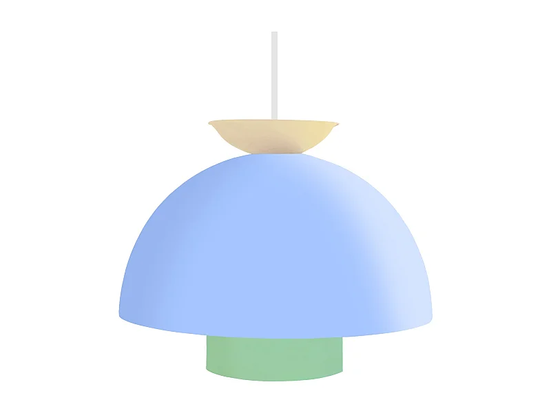 Suspensão TOSEL  ASTRID metal cúpula Verde D30 x  H110  cm