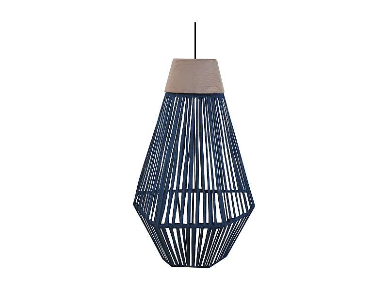 Suspensão TOSEL  PERLA vidro cúpula âmbar D35 x  H80  cm